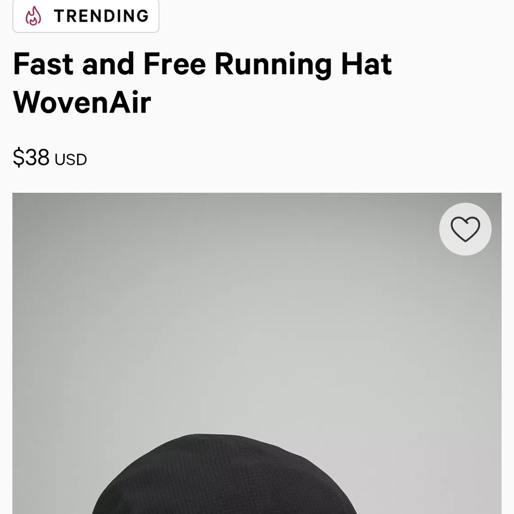 lululemon athletica WovenAir Black Cap - Picture 5 of 5